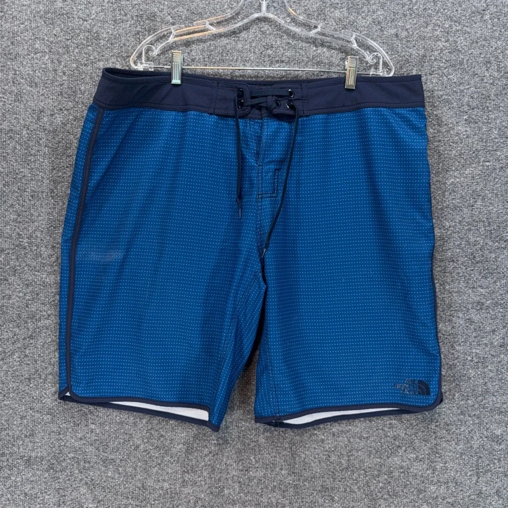 The North Face Board Shorts Mens 40 Blue Micro Dot Quick Dry Swim Trunks Beach